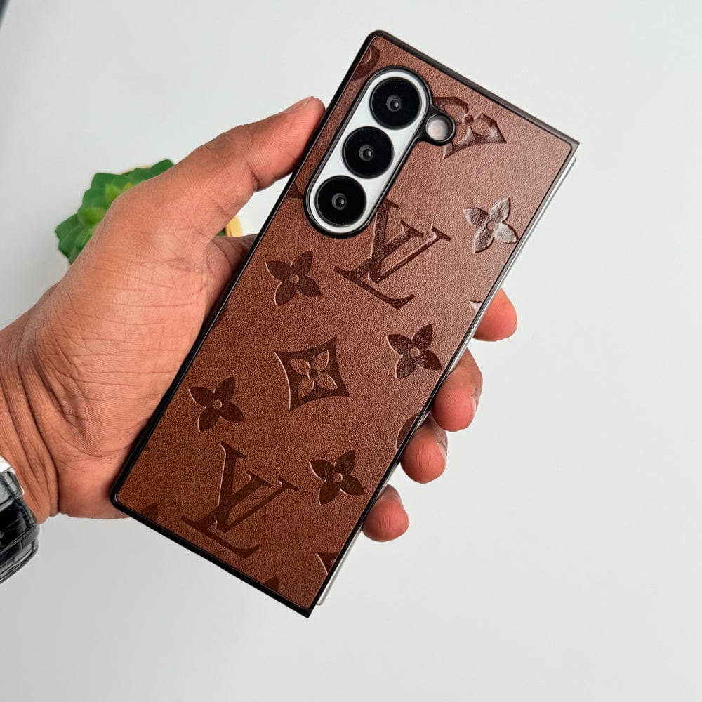 Samsung Galaxy Z Fold 5 Luxury PU Leather Fashion Brand Case Cover