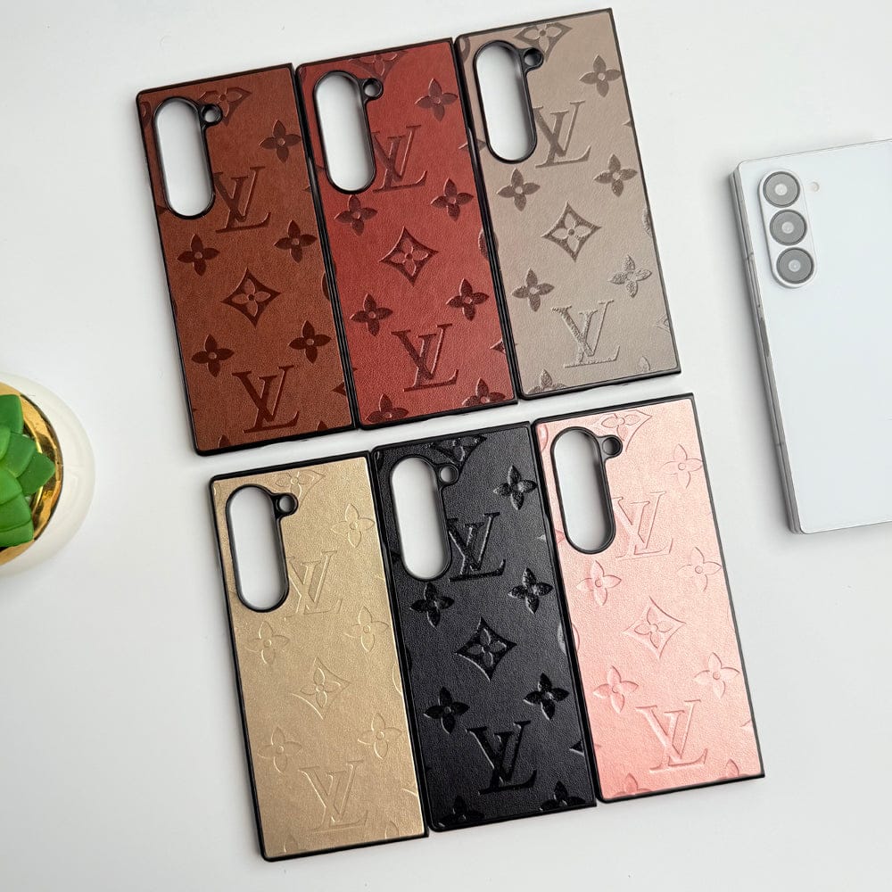 Samsung Galaxy Z Fold 5 Luxury PU Leather Fashion Brand Case Cover