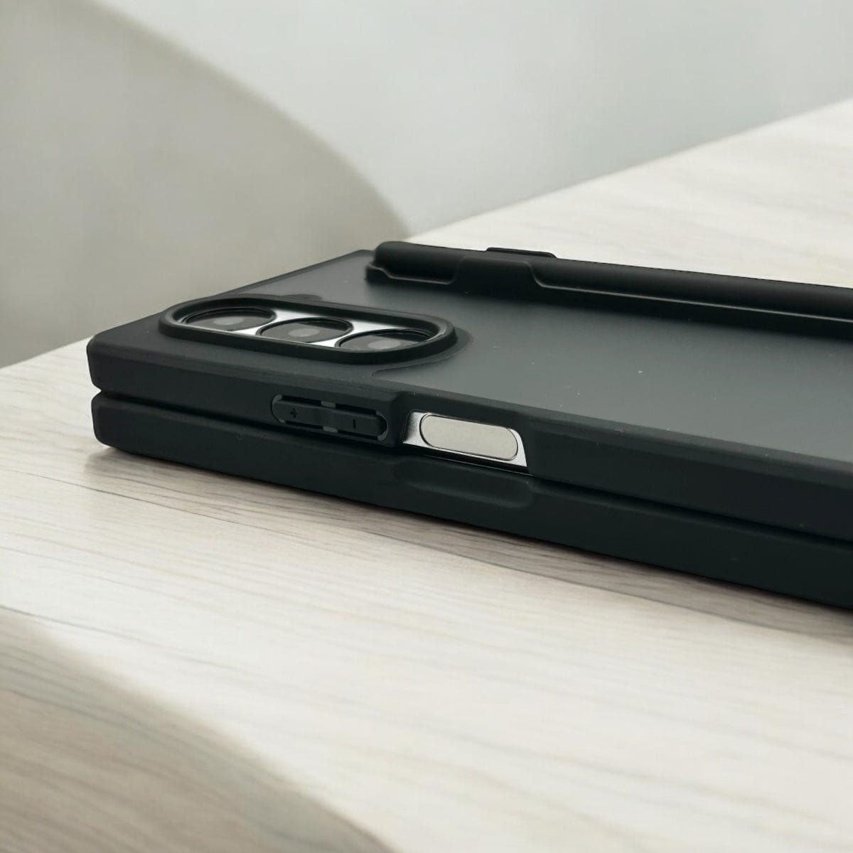 Samsung Galaxy Z Fold 7 Smoke Transparent Case With S-Pen Holder