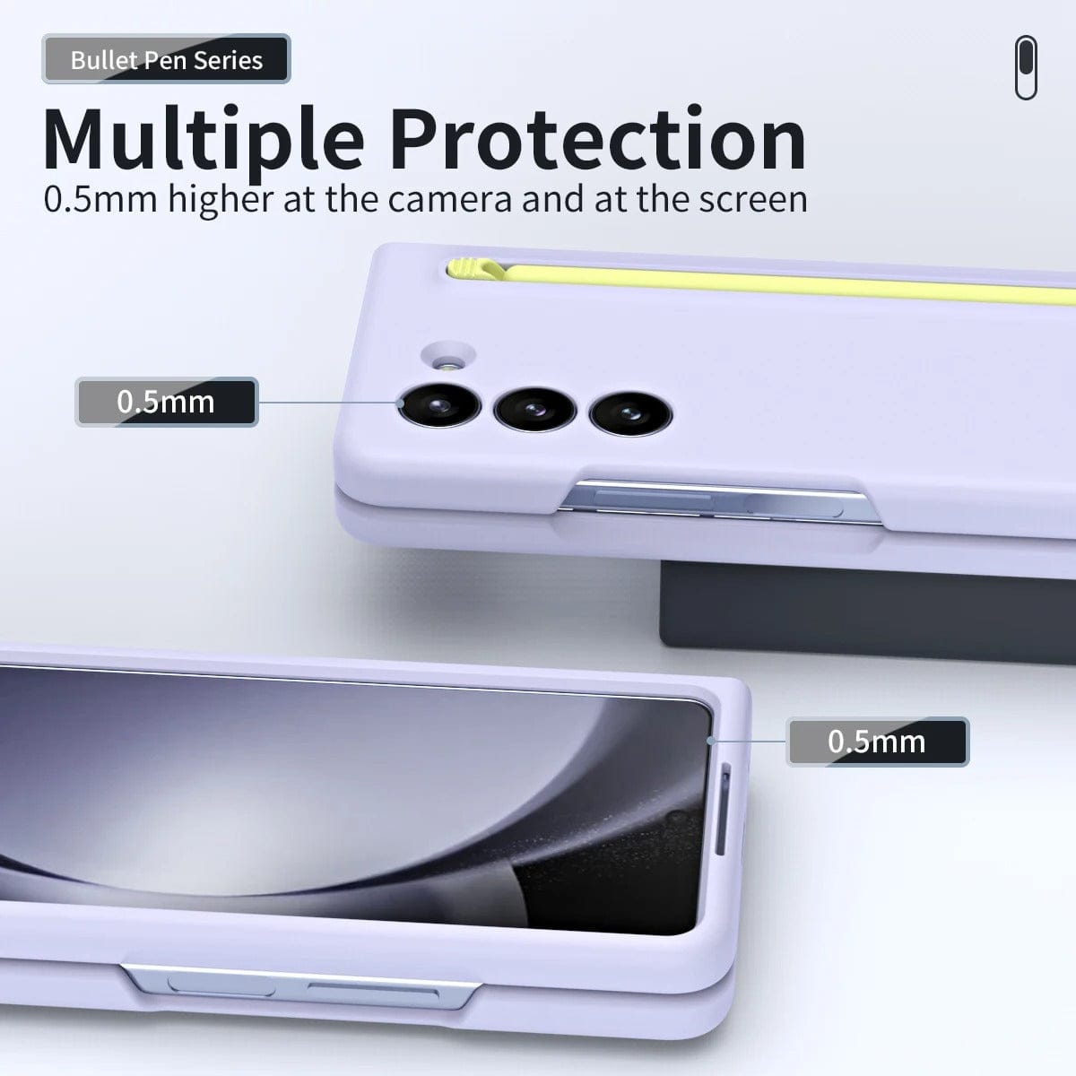 Samsung Galaxy Z Fold 6 Touch Pen Slim Pen Slot Ultra Thin PC Protective Phone Cover