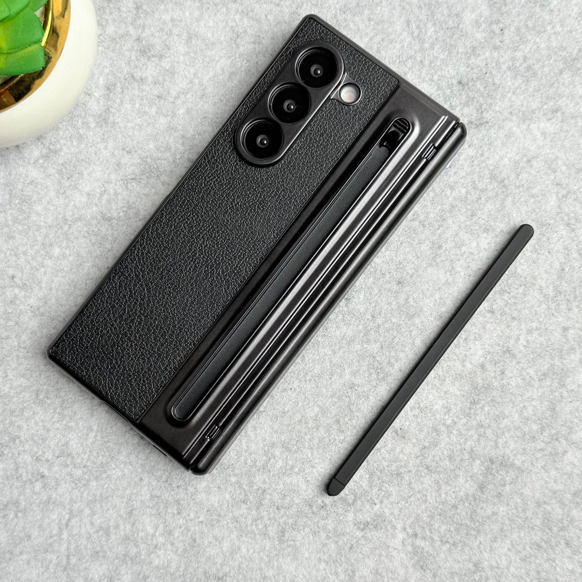 Samsung Galaxy Z Fold 7 Chrome Plating front Glass Protection Hinge Case Folding Cover