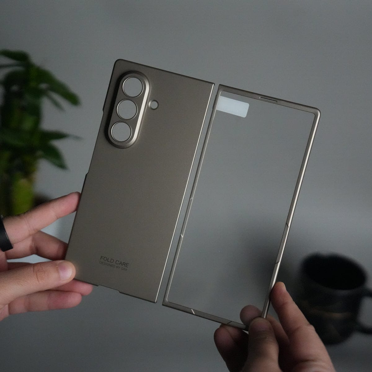 Galaxy Z Fold 7 Matte Hard Case with Front Glass Cover | Slim Shockproof Fold Care Edition
