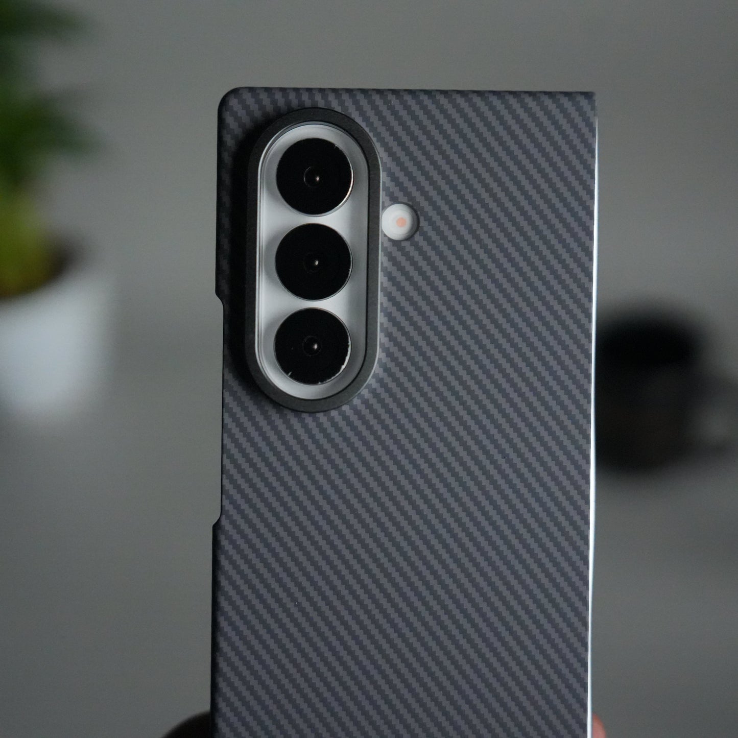 Galaxy Z Fold 7 Carbon Fiber Texture Back Case with Front Membrane | Ultra-Thin Protective Cover