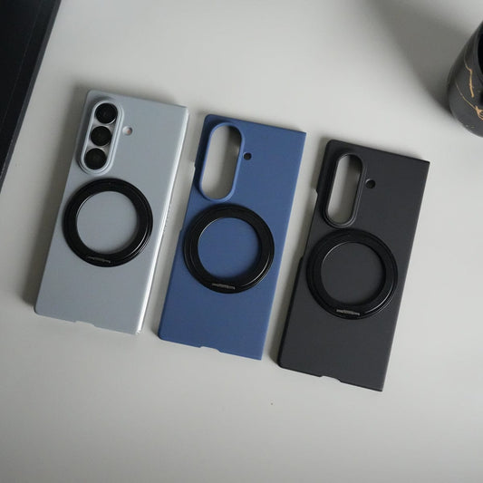 Galaxy Z Fold 6 Case | 360° Rotating Stand + Front Glass Cover