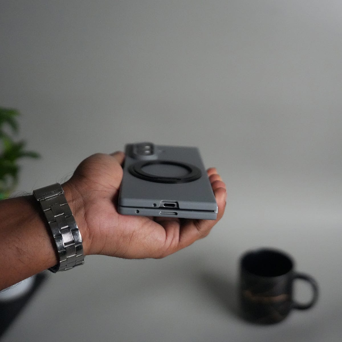 Galaxy Z Fold 7 Case | 360° Rotating Stand + Front Glass Cover