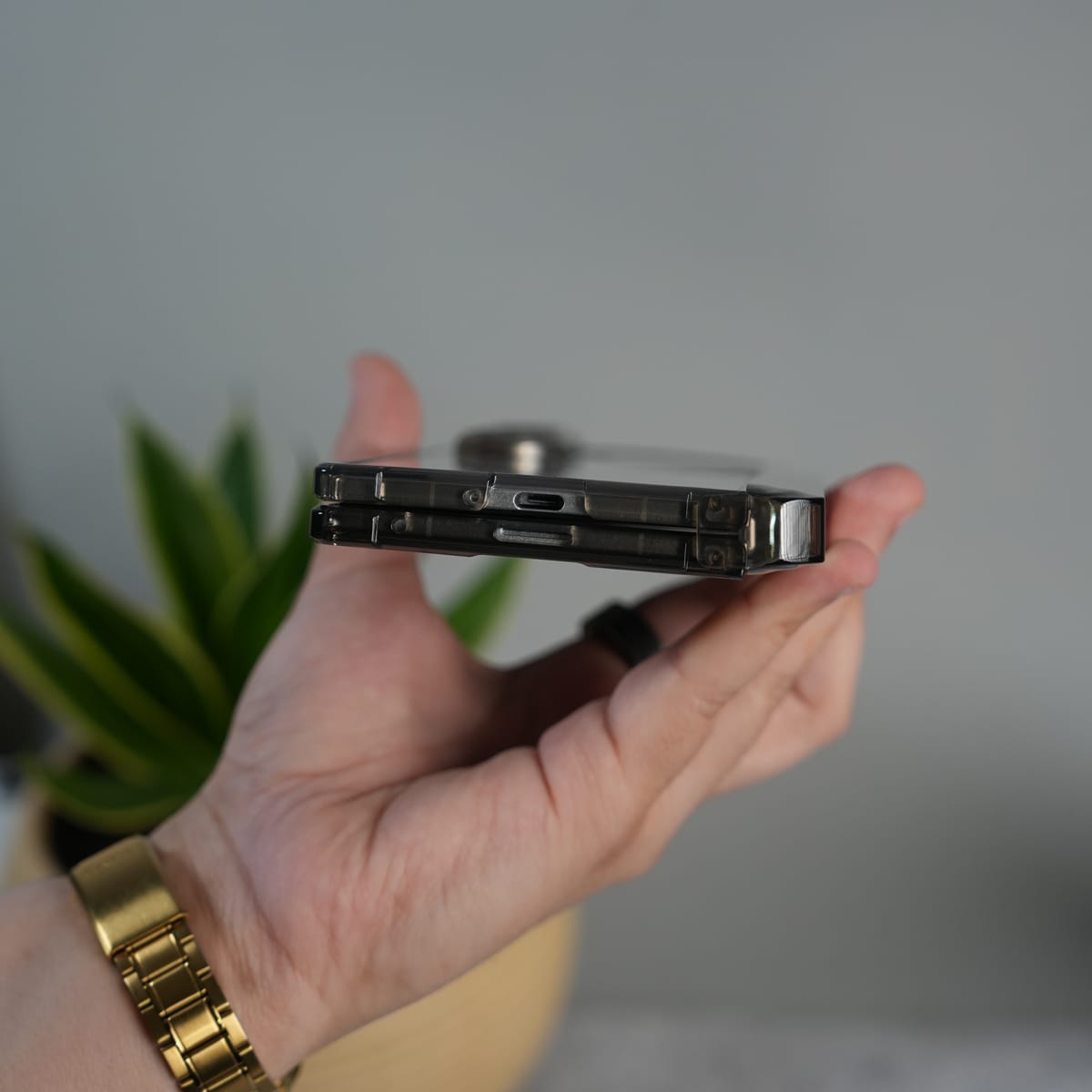 Galaxy Z Fold 7 Clear MagSafe Case with S Pen Holder, Kickstand & Hinge Protection | Transparent Shockproof Cover