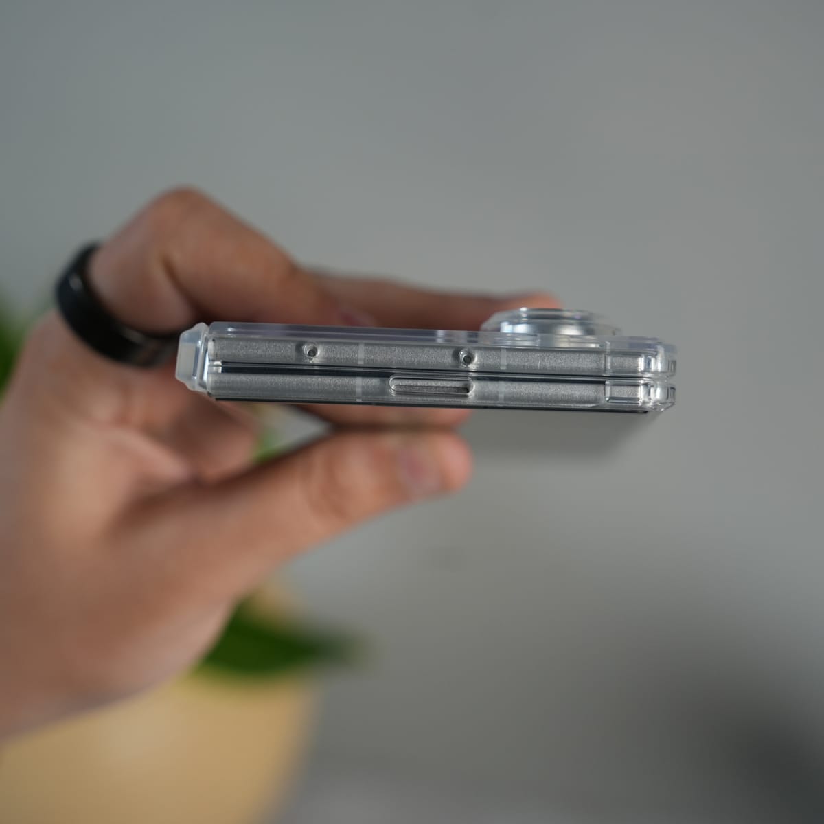Galaxy Z Fold 7 Clear MagSafe Kickstand Case with Hinge Protection | Transparent Shockproof Slim Cover