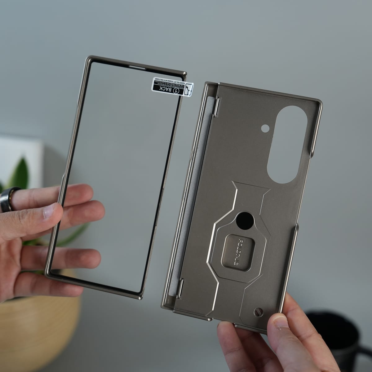 Galaxy Z Fold 7 Full Protection Armor Case with Front Glass, Camera Shutter, Kickstand & S Pen Cover
