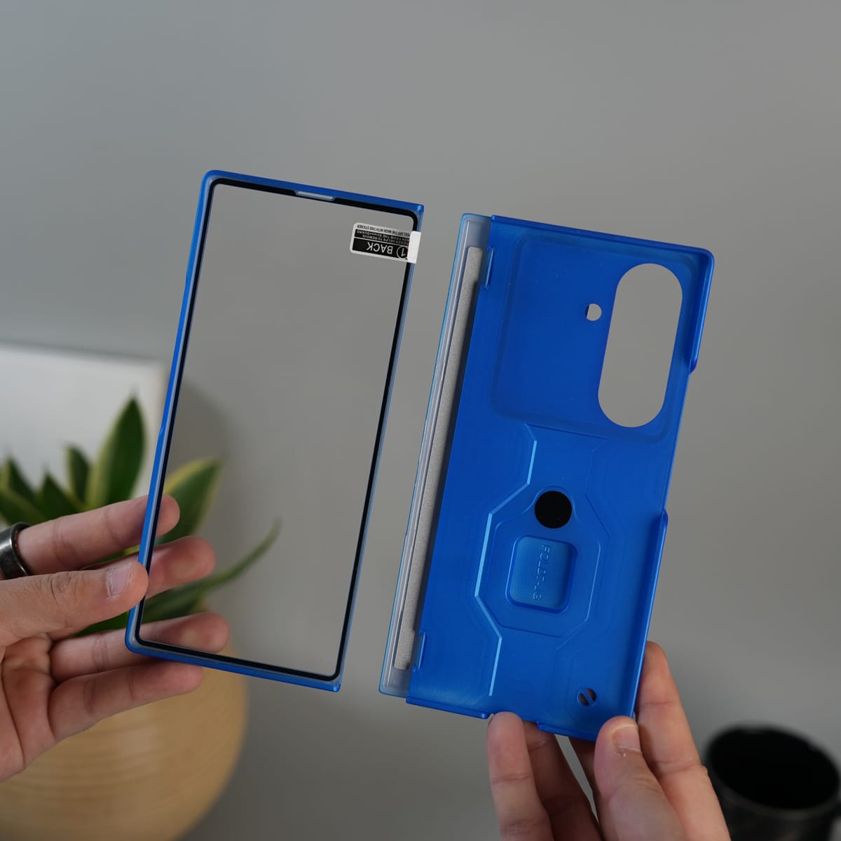 Galaxy Z Fold 7 Full Protection Armor Case with Front Glass, Camera Shutter, Kickstand & S Pen Cover