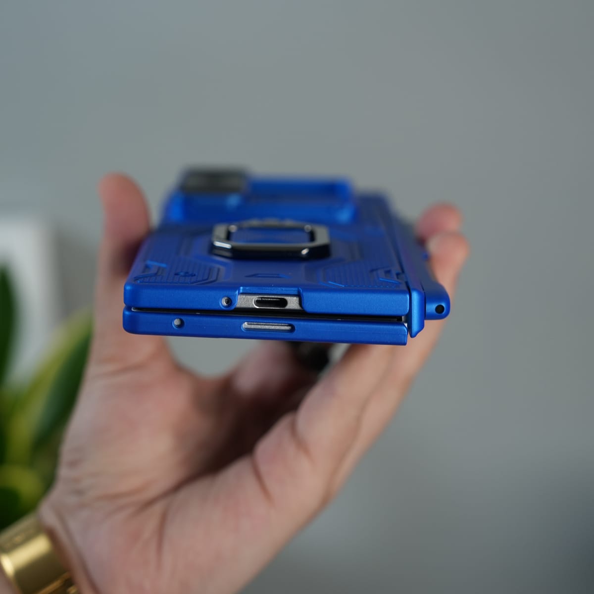 Galaxy Z Fold 7 Full Protection Armor Case with Front Glass, Camera Shutter, Kickstand & S Pen Cover