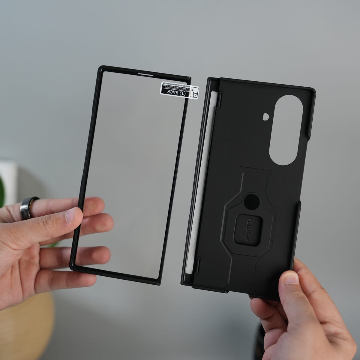 Galaxy Z Fold 7 Full Protection Armor Case with Front Glass, Camera Shutter, Kickstand & S Pen Cover