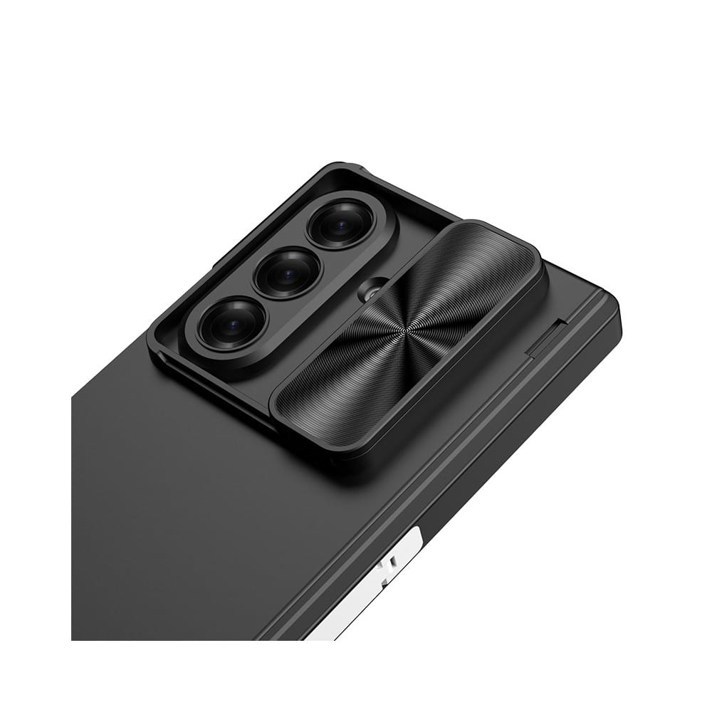 Galaxy Z Fold 7 GKK Kickstand Slide Camera Lid Folding PC Phone Cover with Tempered Glass Screen Film
