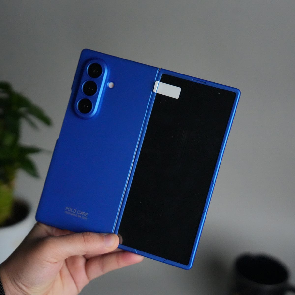 Galaxy Z Fold 7 Matte Hard Case with Front Glass Cover | Slim Shockproof Fold Care Edition