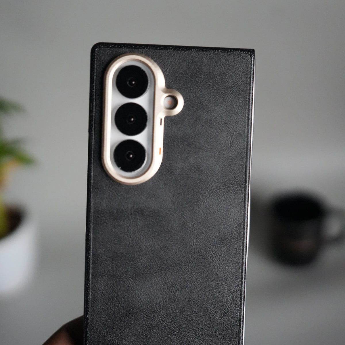 Galaxy Z Fold 7 Premium PU Leather Back Case with Front Frame | Slim & Elegant Design