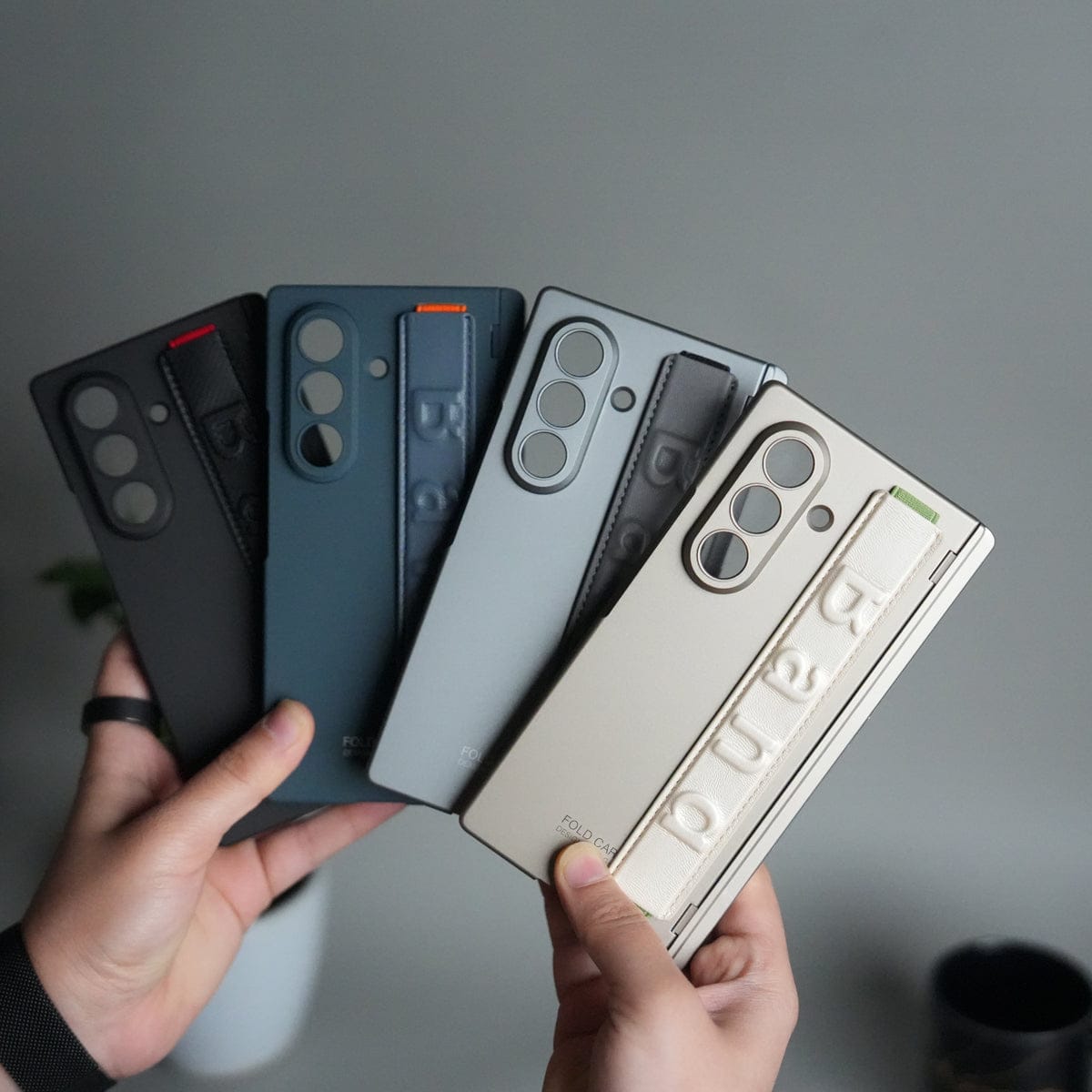 Samsung Galaxy Z Fold 7 Band Case | Slim Protective Hinge Cover with Hand Strap | Premium Kickstand Case