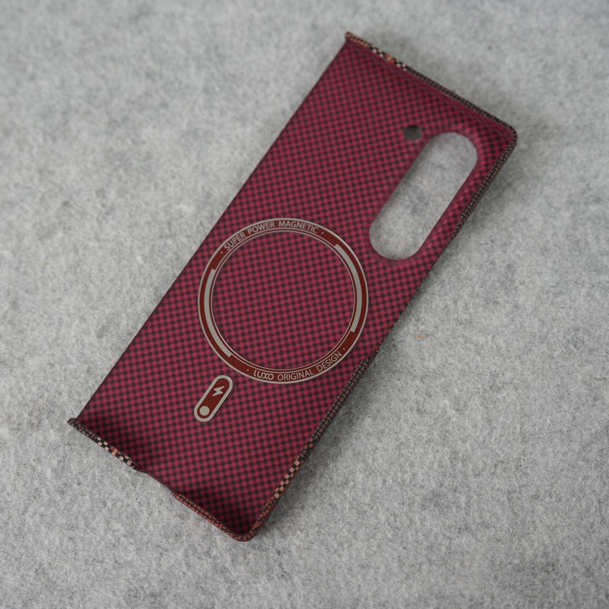 Samsung Galaxy Z Fold 7 Carbon Fiber Texture Aramid Design Hard Pc MagSafe Case Cover