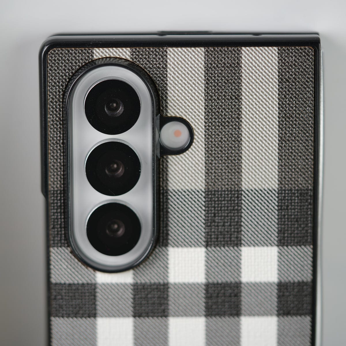 Samsung Galaxy Z Fold 7 Checks Leather Case Cover