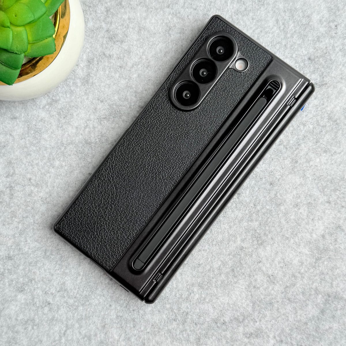 Samsung Galaxy Z Fold 7 Chrome Plating front Glass Protection Hinge Case Folding Cover