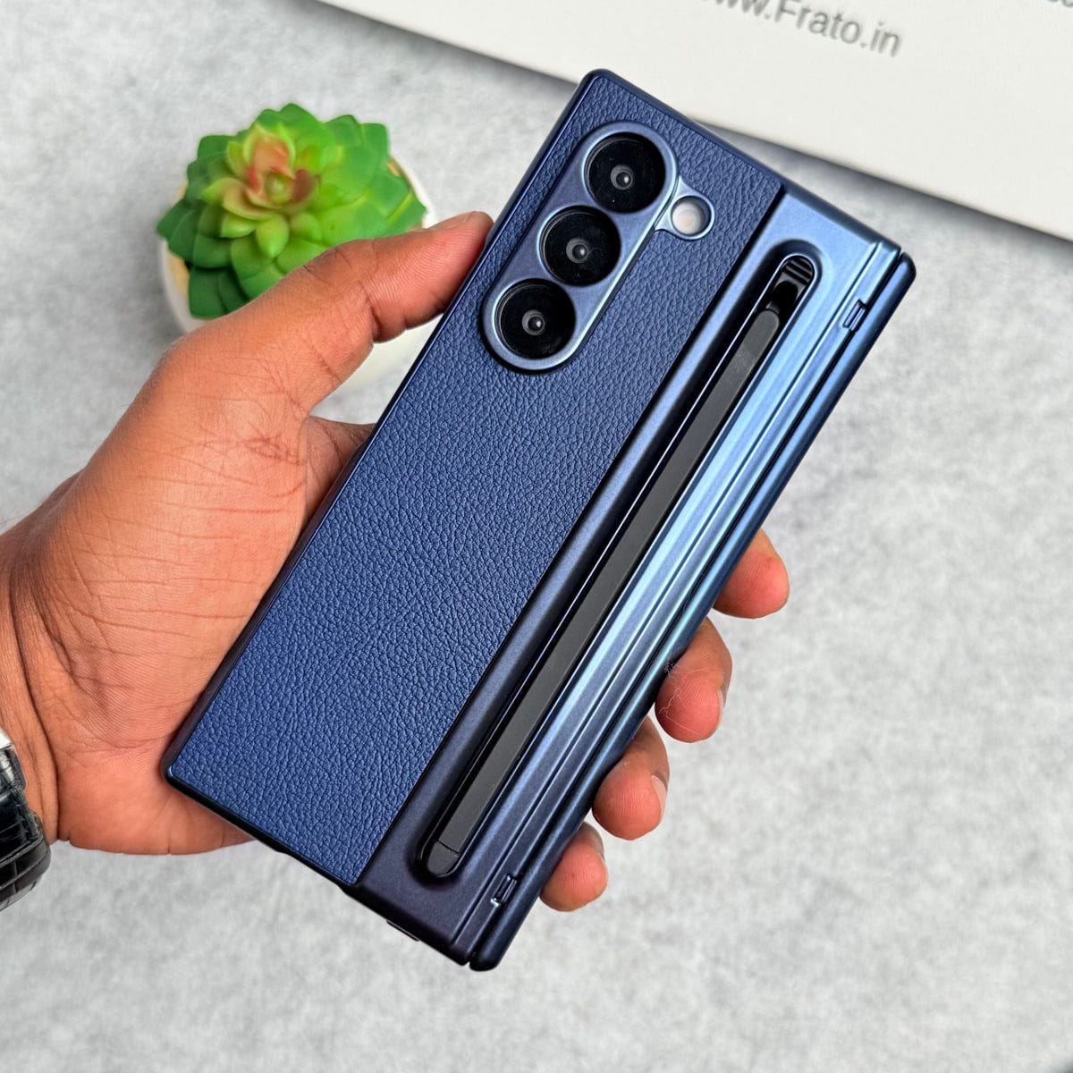 Samsung Galaxy Z Fold 7 Chrome Plating front Glass Protection Hinge Case Folding Cover