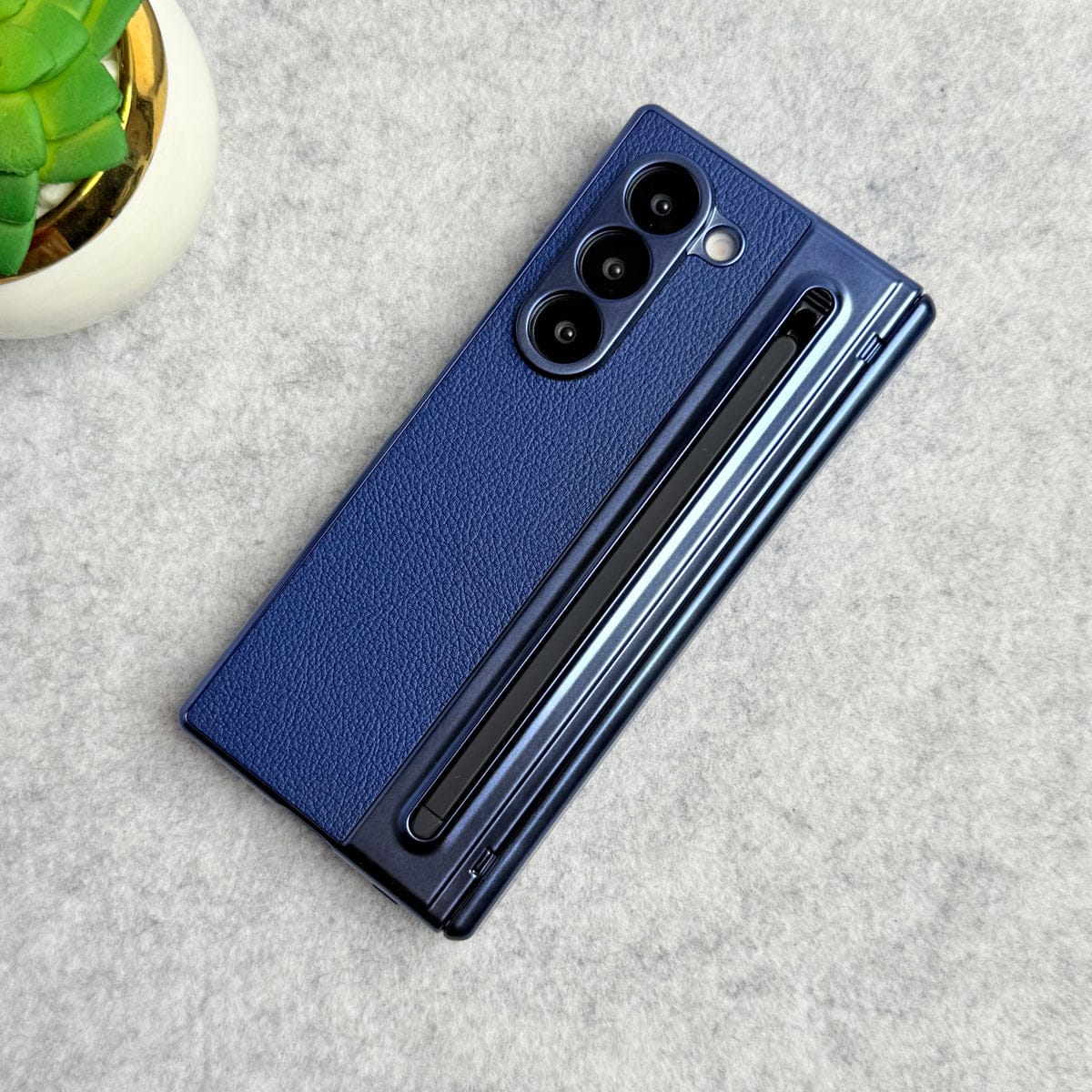 Samsung Galaxy Z Fold 7 Chrome Plating front Glass Protection Hinge Case Folding Cover