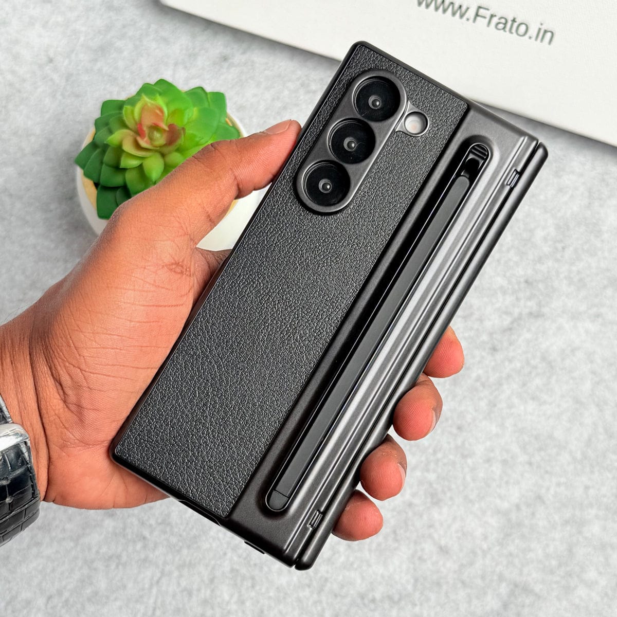 Samsung Galaxy Z Fold 7 Chrome Plating front Glass Protection Hinge Case Folding Cover