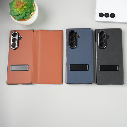 Samsung Galaxy Z Fold 7 Flip Cover with Kickstand | PU Leather Protective Case