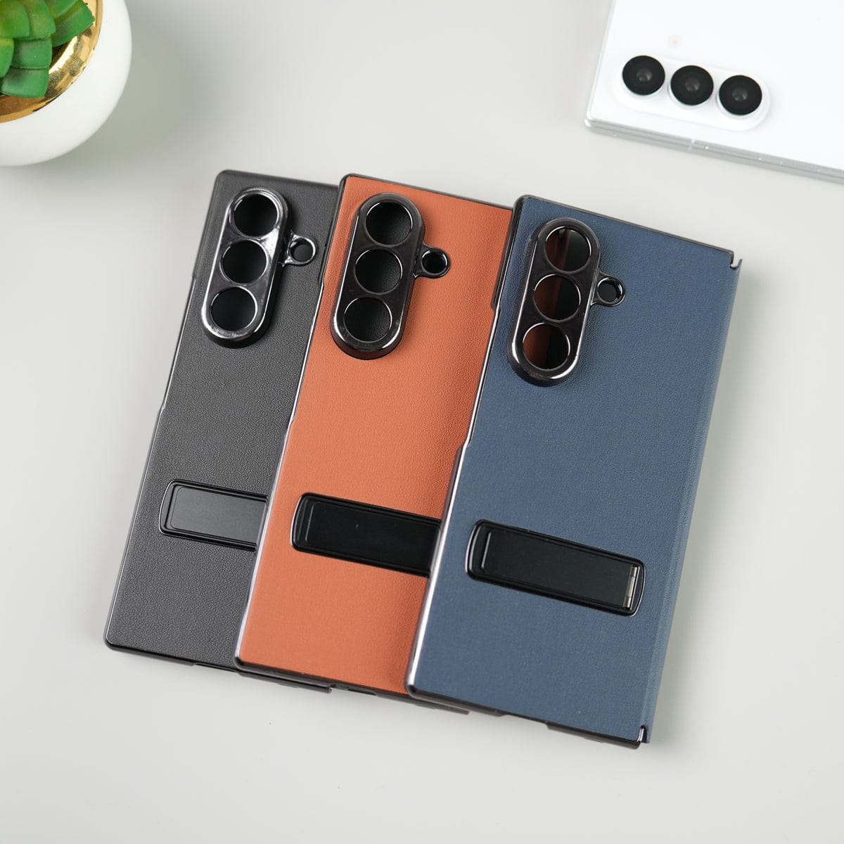 Samsung Galaxy Z Fold 7 Flip Cover with Kickstand | PU Leather Protective Case