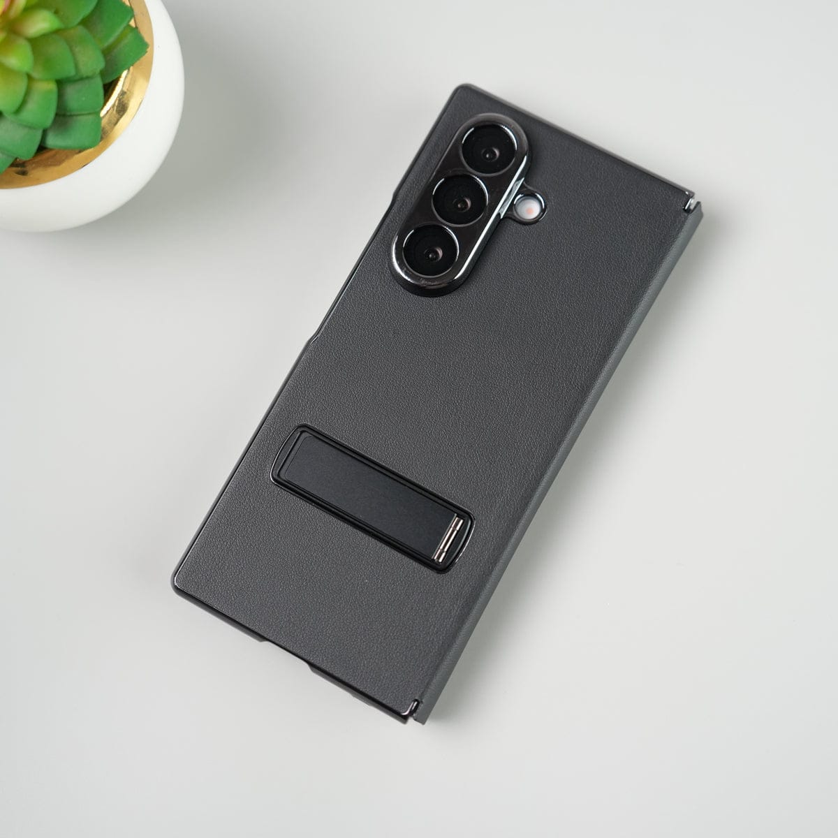 Samsung Galaxy Z Fold 7 Flip Cover with Kickstand | PU Leather Protective Case