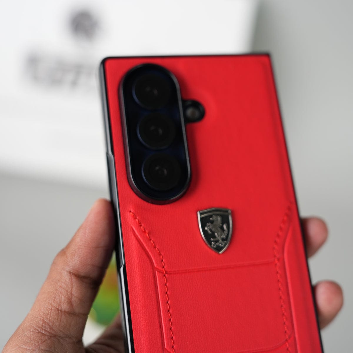Samsung Galaxy Z Fold 7 FR Stitched PU Leather Case Cover