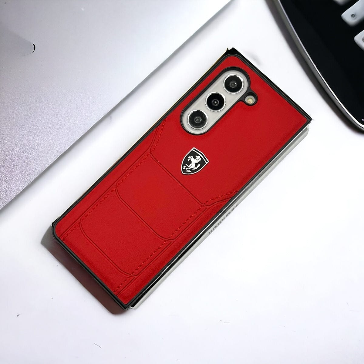 Samsung Galaxy Z Fold 7 FR Stitched PU Leather Case Cover