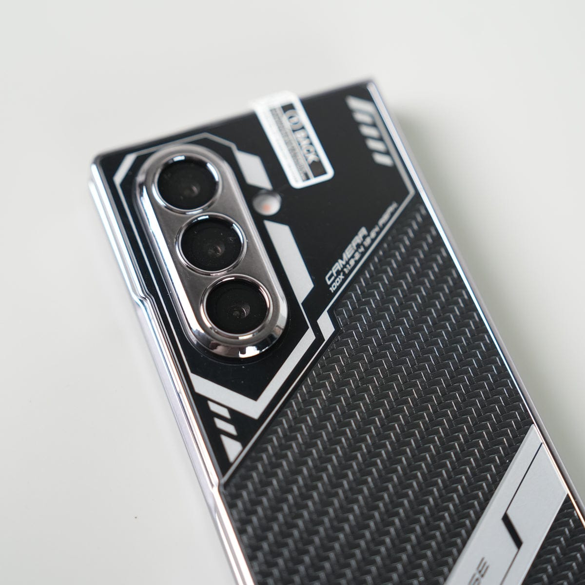 Samsung Galaxy Z Fold 7 GKK Carbon Leather Chrome Case with Front Glass