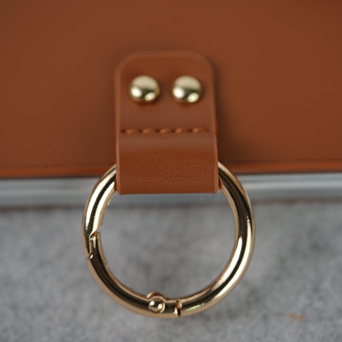 Samsung Galaxy Z Fold 7 Matte Finish PU Leather Case Cover With Metal Ring Holder