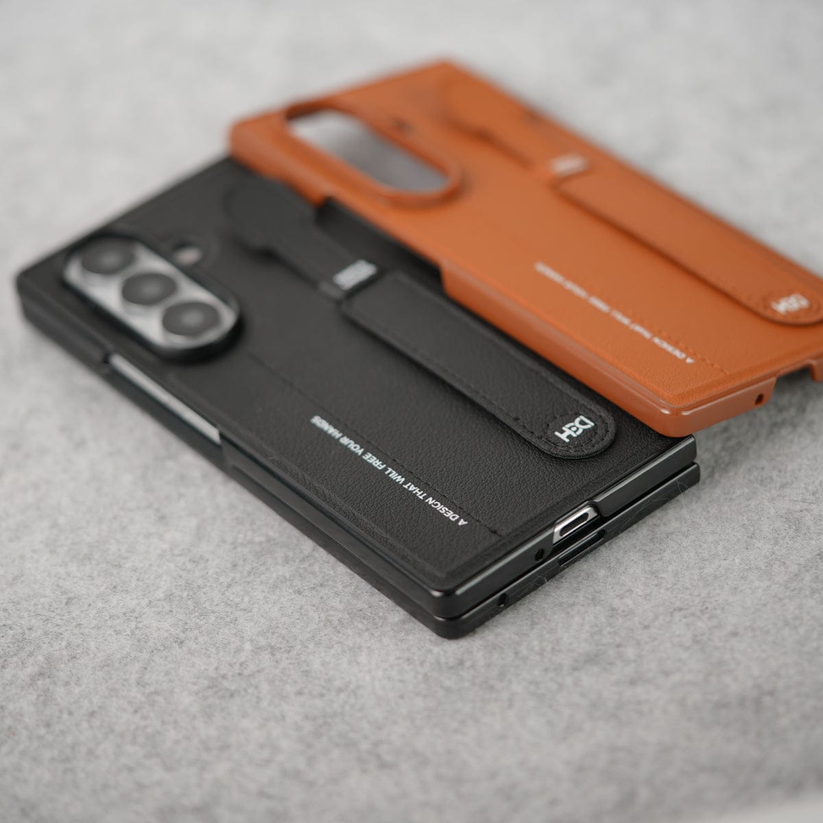 Samsung Galaxy Z Fold 7 PU Leather Grip Holder Case Cover