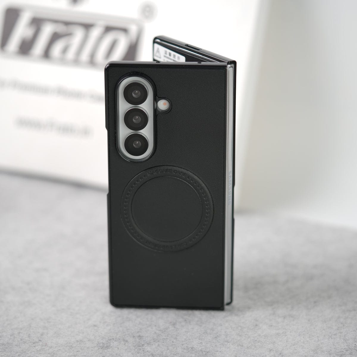 Samsung Galaxy Z Fold 7 PU Leather Strong Magnetic Ring Cover