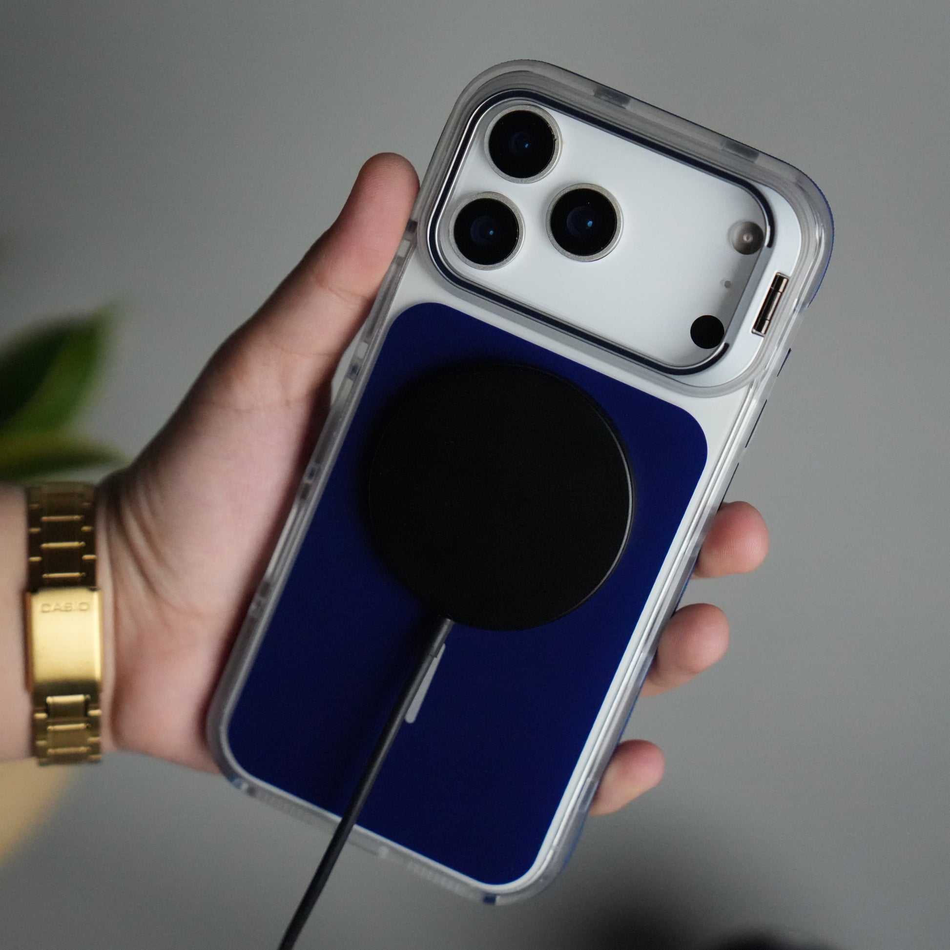 iPhone 15 Pro Max MagSafe Case with Metal Camera Stand | Slim & Shockproof Protection
