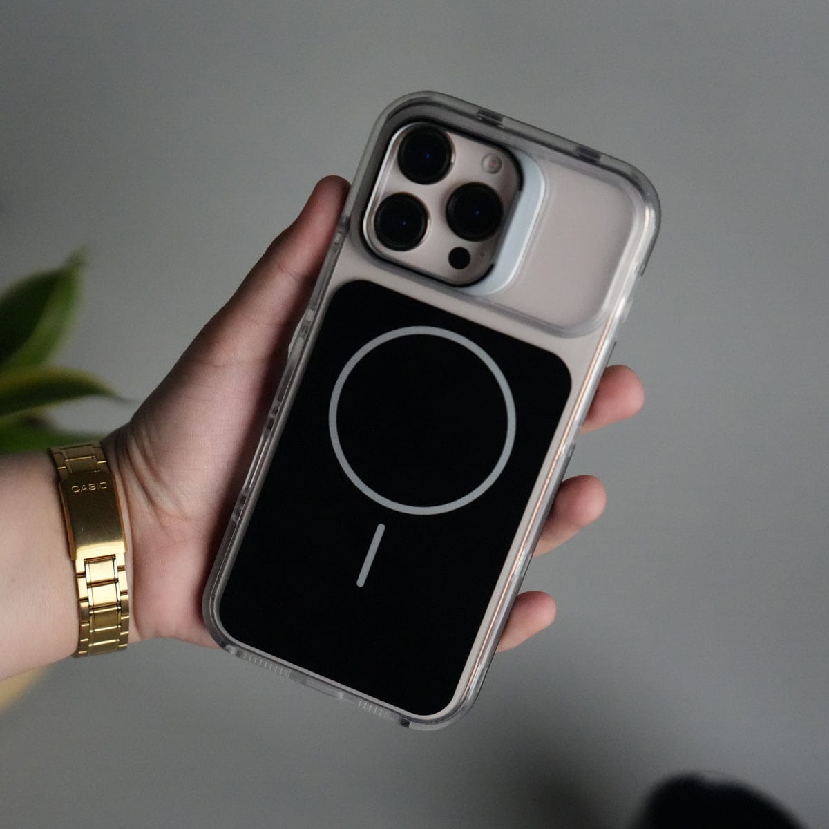 iPhone 16 Pro Max MagSafe Case with Metal Camera Stand | Slim & Shockproof Protection