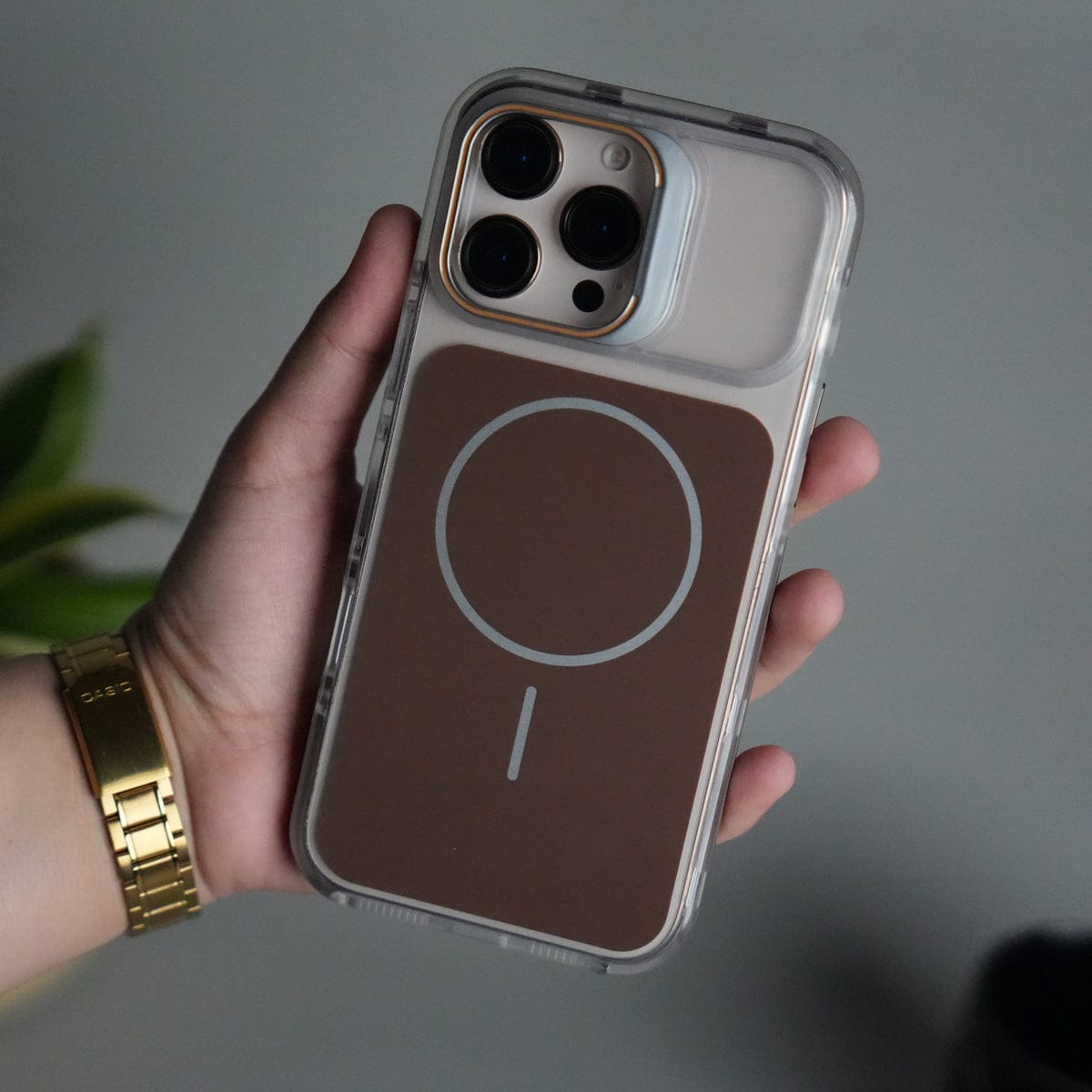 iPhone 15 Pro Max MagSafe Case with Metal Camera Stand | Slim & Shockproof Protection