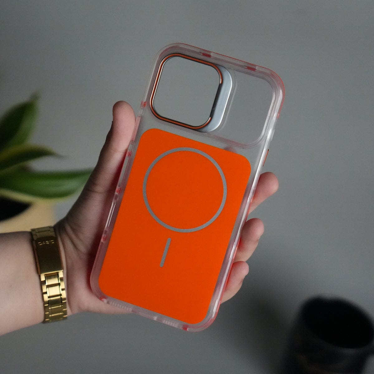 iPhone 15 Pro Max MagSafe Case with Metal Camera Stand | Slim & Shockproof Protection