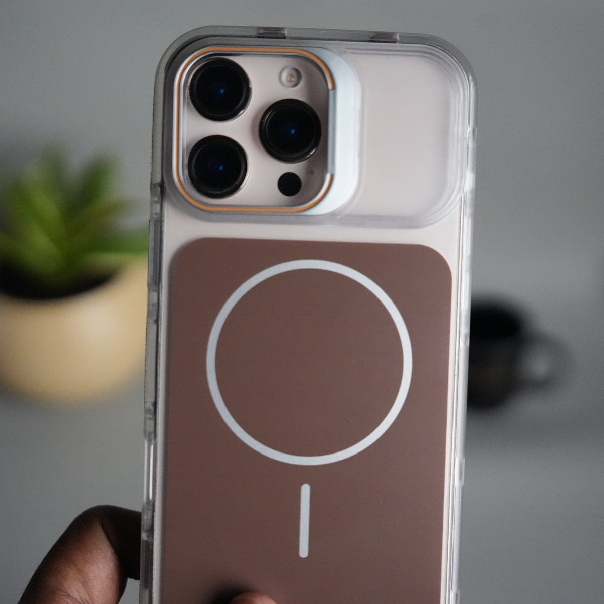 iPhone 15 Pro Max MagSafe Case with Metal Camera Stand | Slim & Shockproof Protection