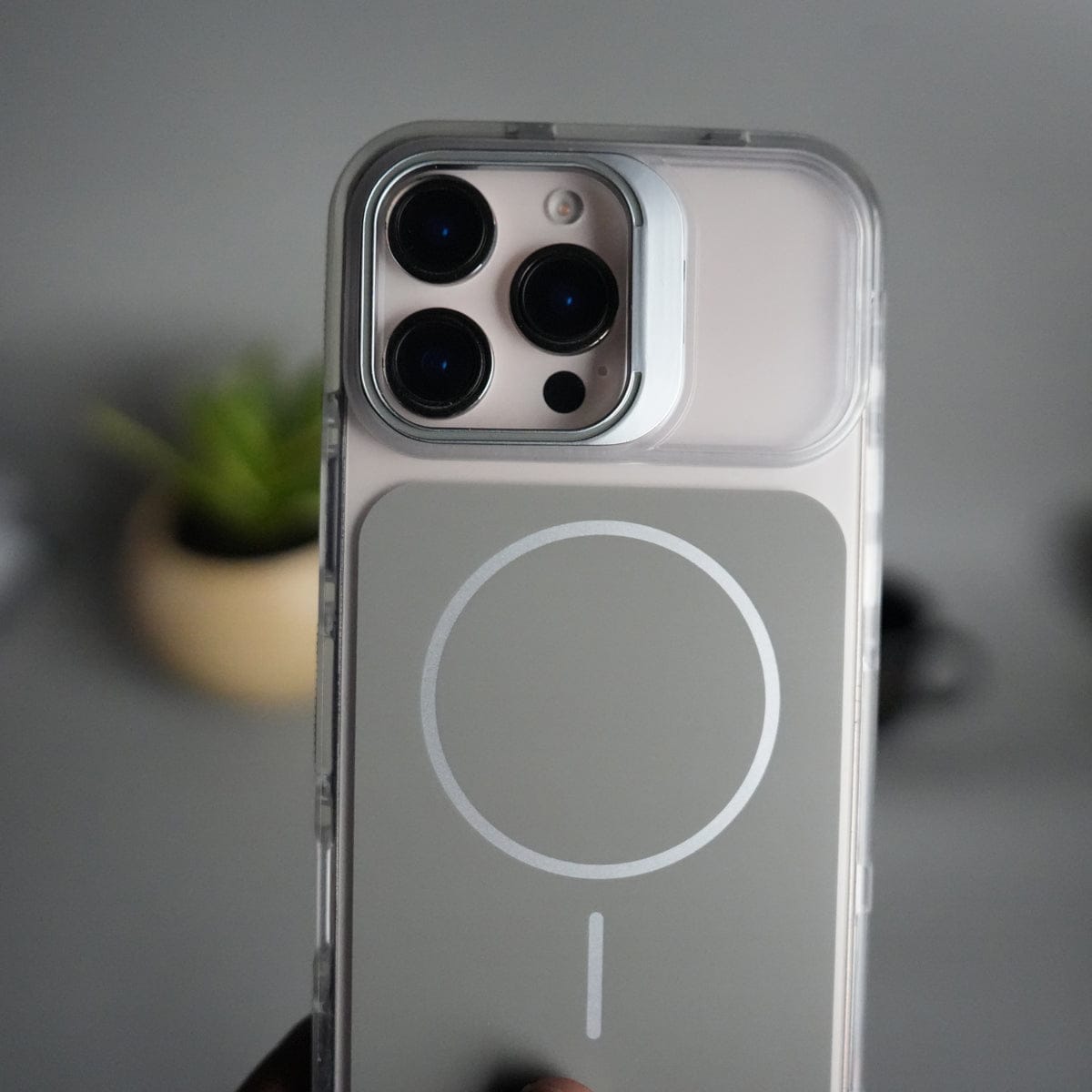 iPhone 15 Pro Max MagSafe Case with Metal Camera Stand | Slim & Shockproof Protection