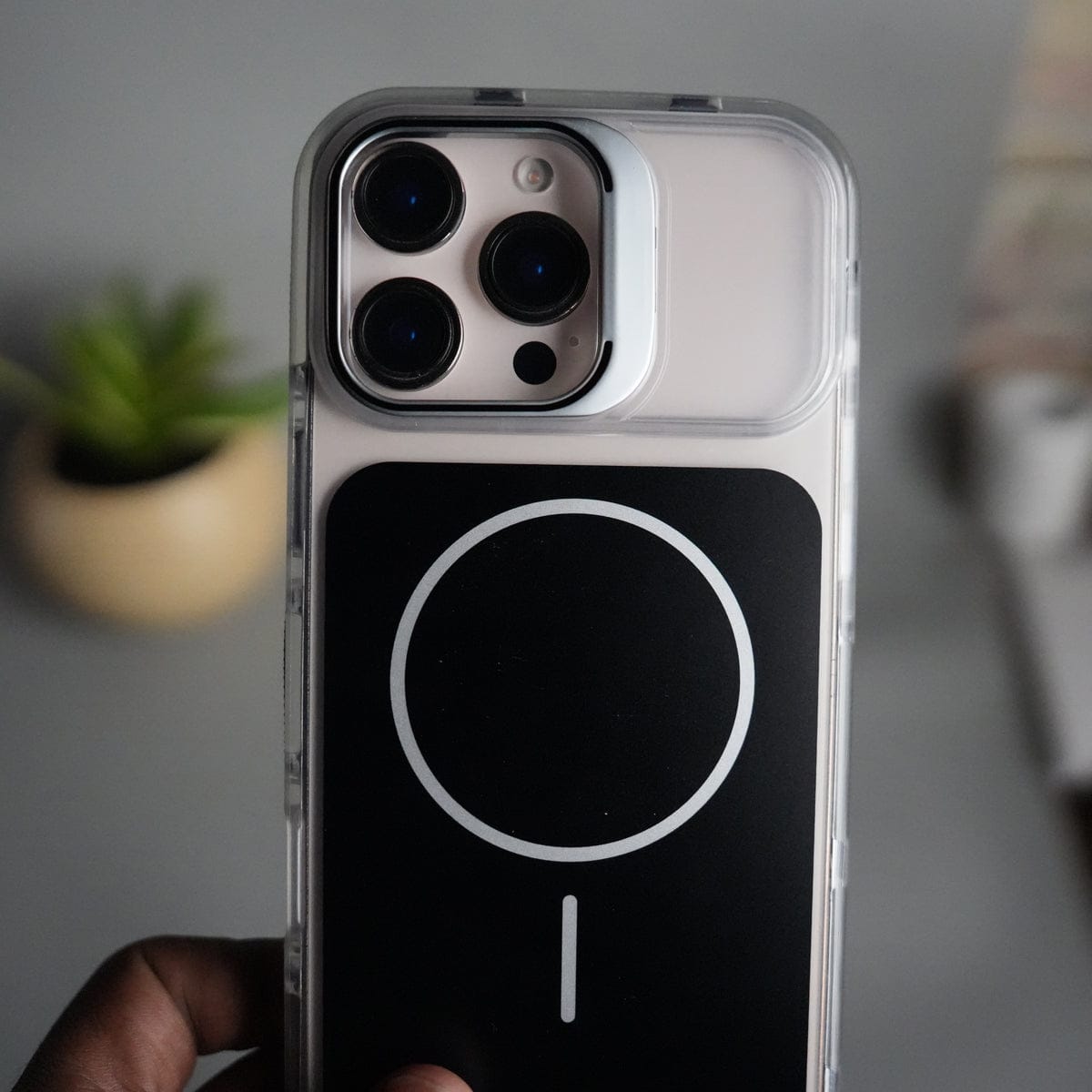 iPhone 15 Pro Max MagSafe Case with Metal Camera Stand | Slim & Shockproof Protection