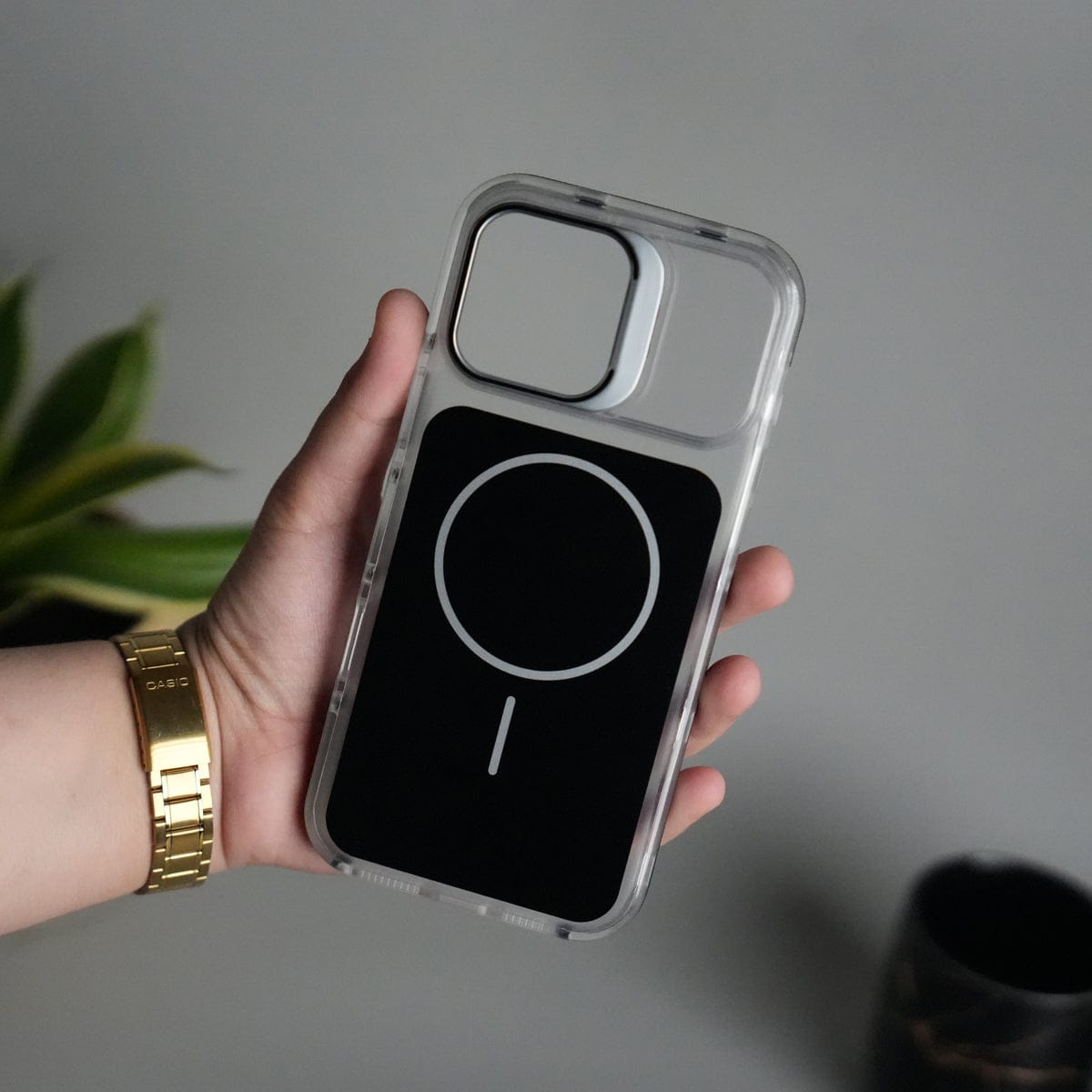 iPhone 16 Pro Max MagSafe Case with Metal Camera Stand | Slim & Shockproof Protection