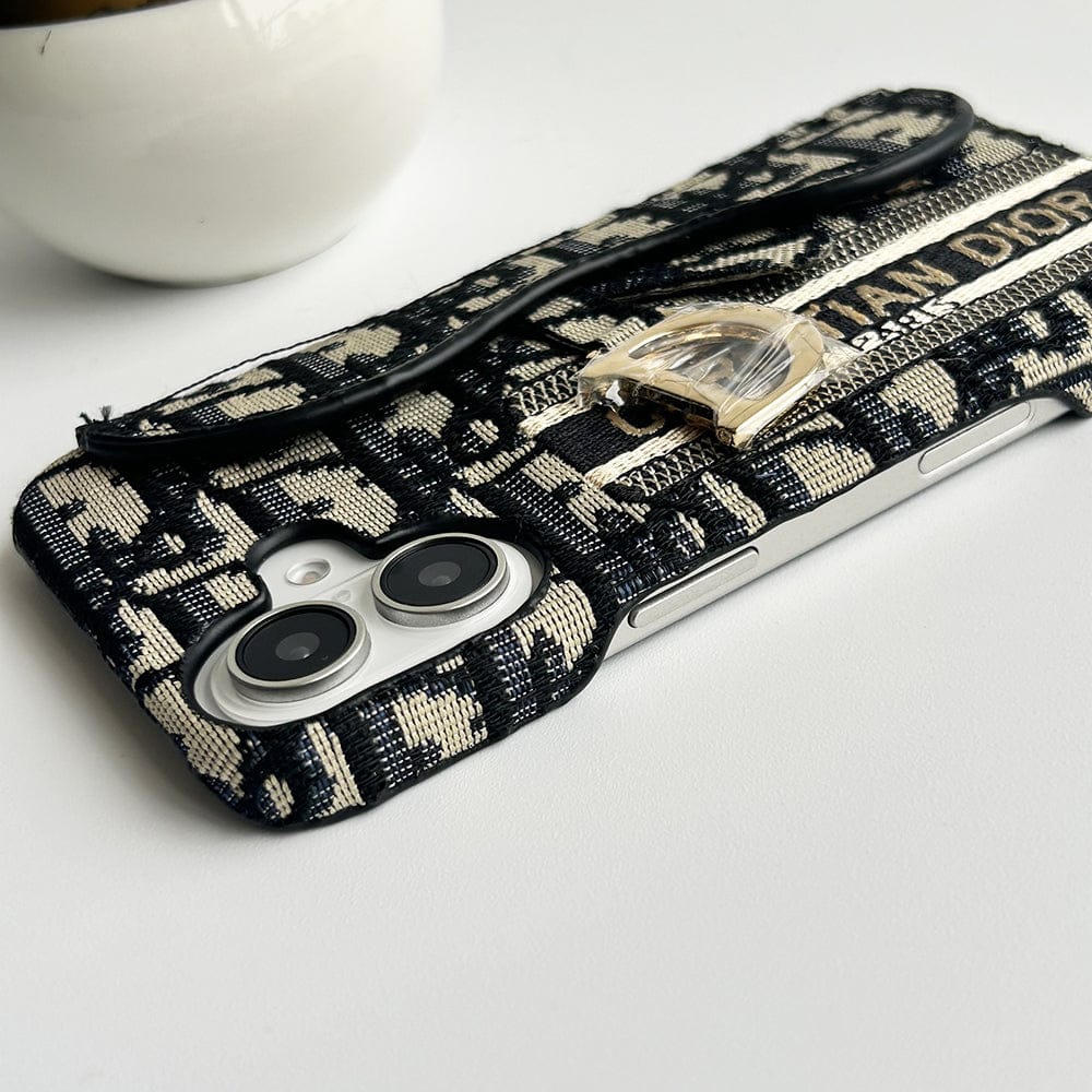 iPhone 17 luxury Brand CD Card Holder Case Cover (Blue)