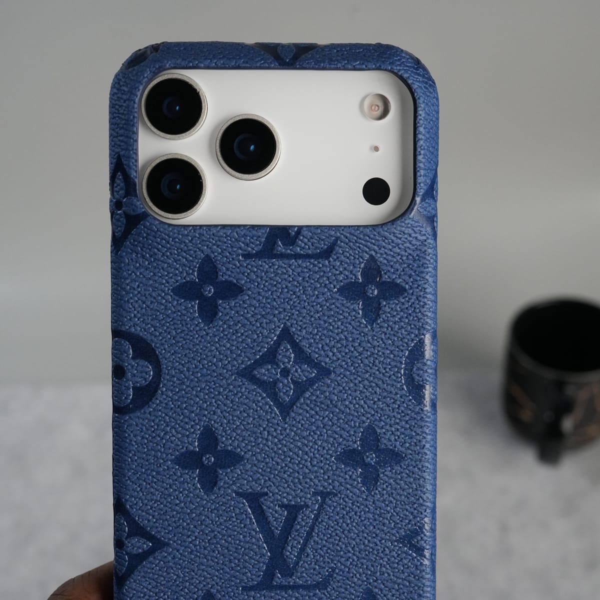 iPhone 17 Series Luxury Full PU Leather Designer Case Cover | Blue