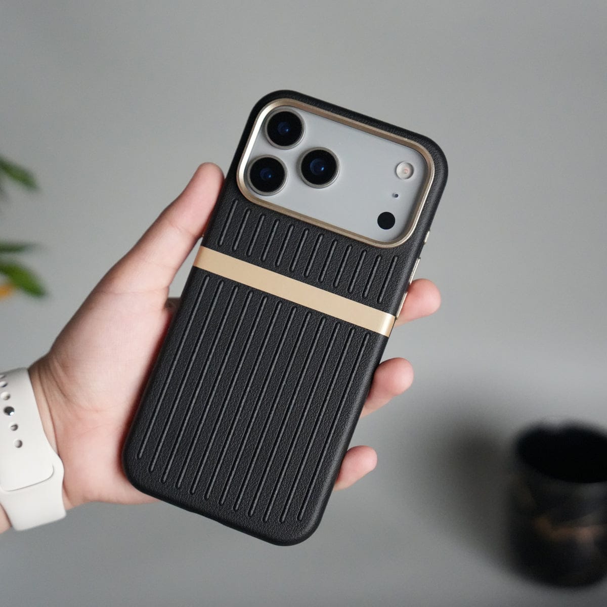 iPhone 17 Pro MagSafe Case | Premium Suitcase Textured Grip Cover with Metal Camera Bumper