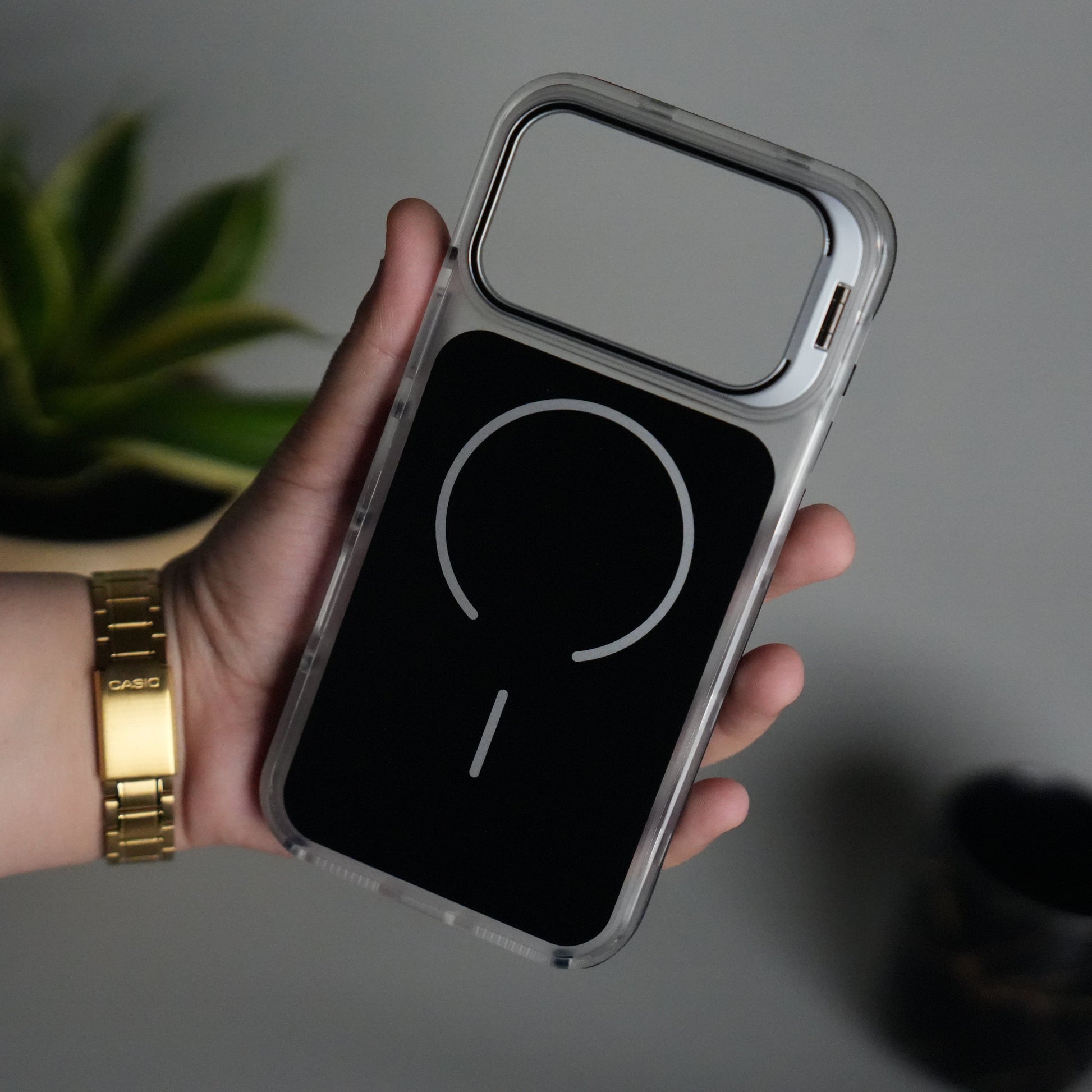 iPhone 17 Pro MagSafe Case with Metal Camera Stand | Slim & Shockproof Protection