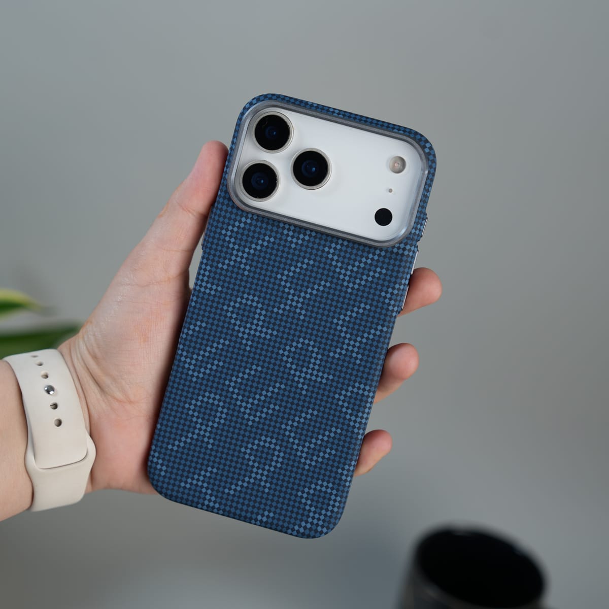 iPhone 17 Pro ERF Carbon Fiber Texture Hard Pc MagSafe Case | Lightweight Back Cover
