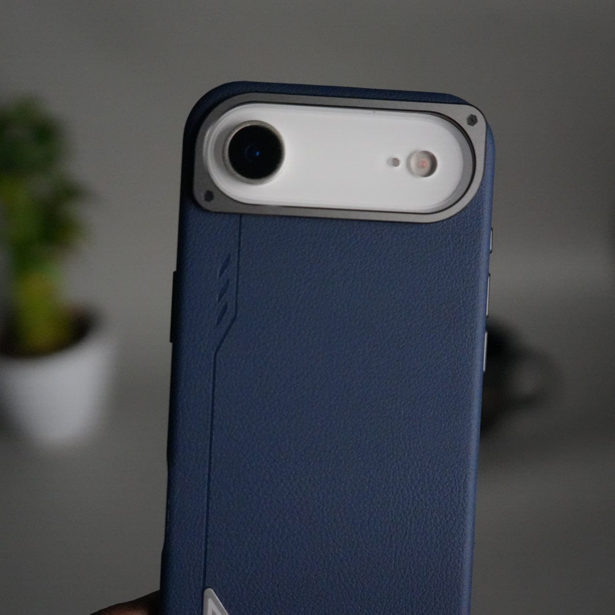 iPhone 17 Air Leather Texture MagSafe PVC NUIU Case With Metal Camera Bump
