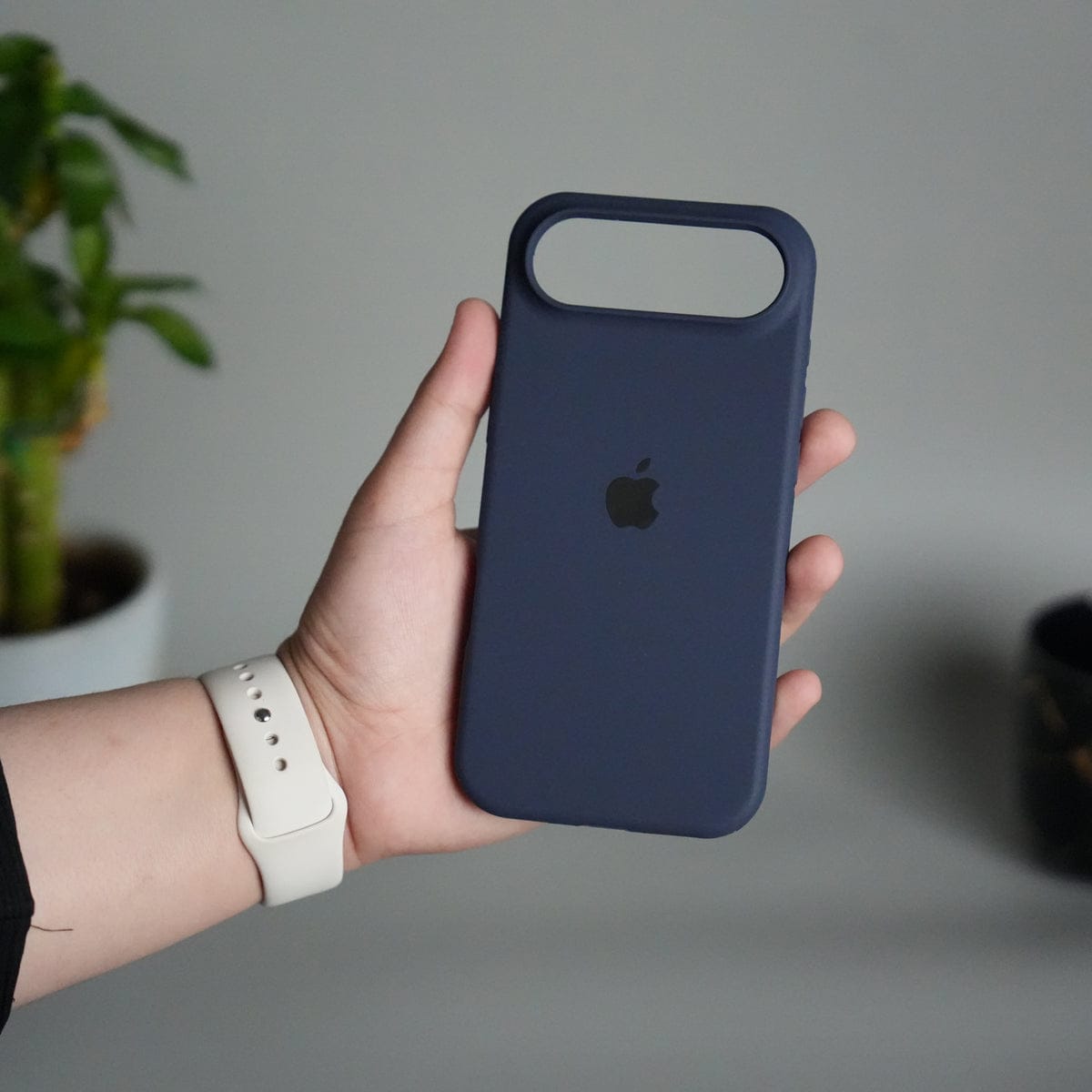 iPhone 17 Air Liquid Silicone Case Cover (Dark Blue)
