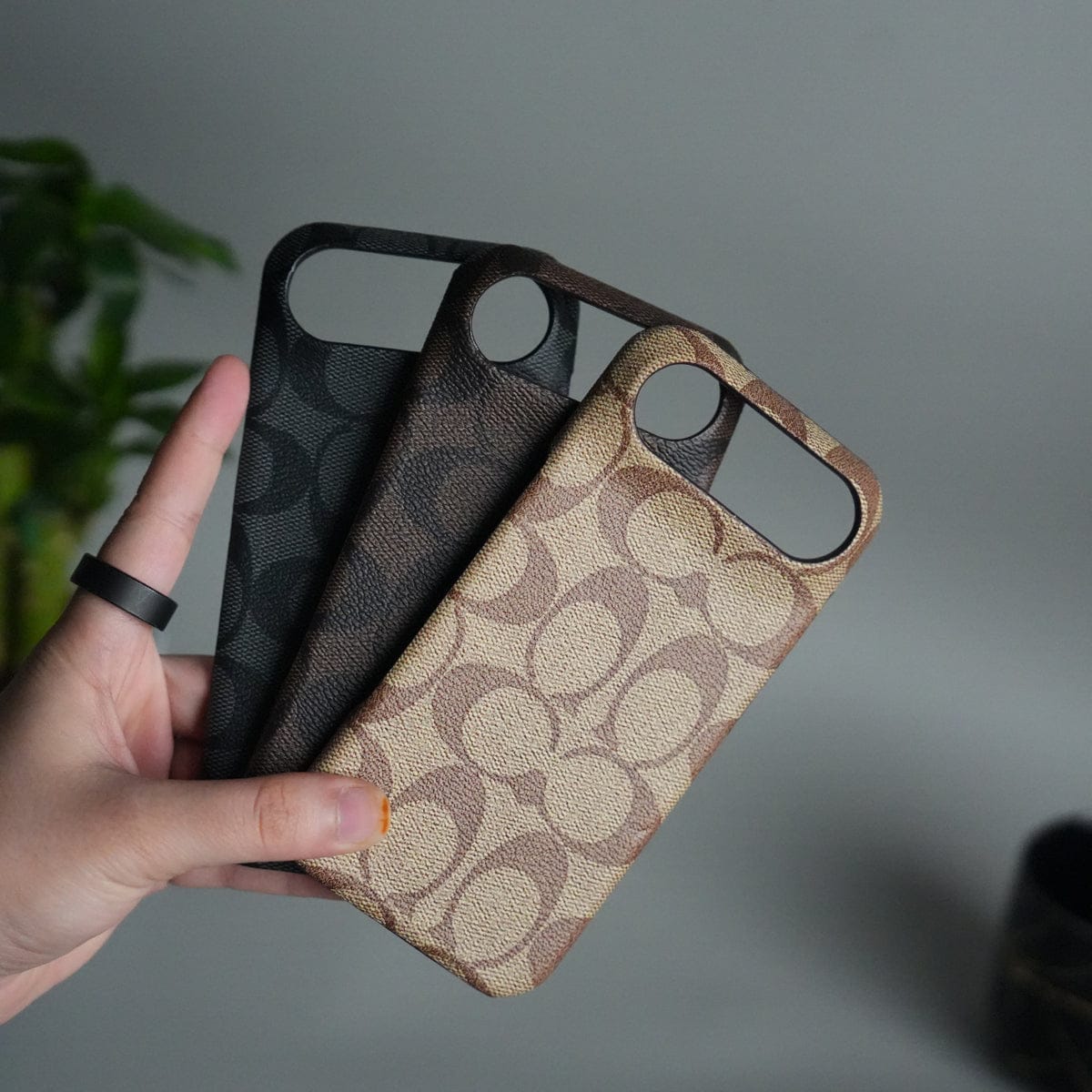 iPhone 17 Air Luxury CC Brand PU Leather Design Case Cover